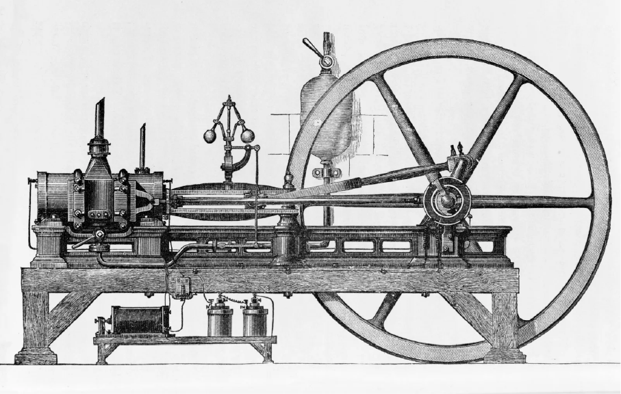 internal-combustion engineThree-horsepower internal-combustion engine fueled by coal gas and air, il